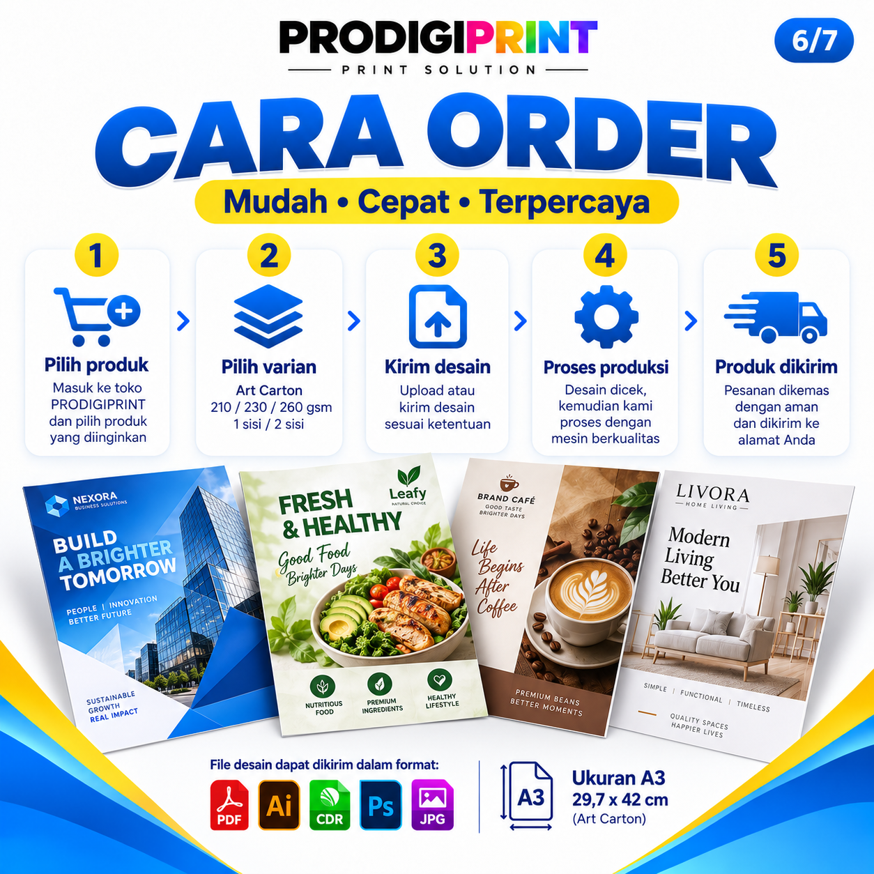 Print Warna Art Carton Perlembar A3 — gambar 6 dari 7