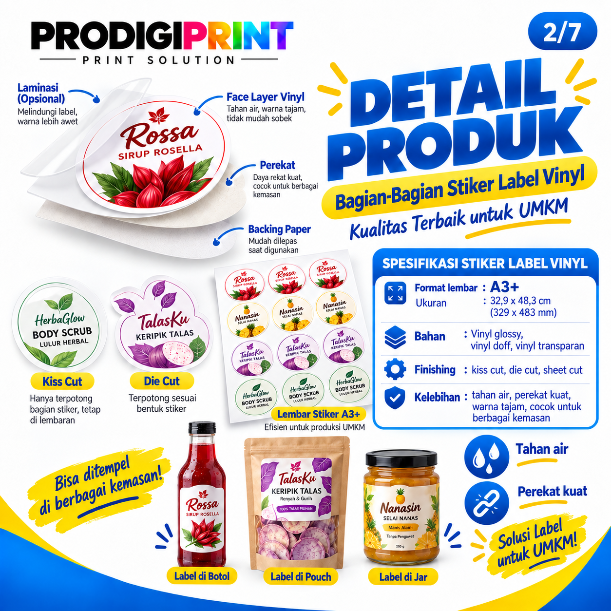 Print Stiker Vinyl A3 — gambar 2 dari 7