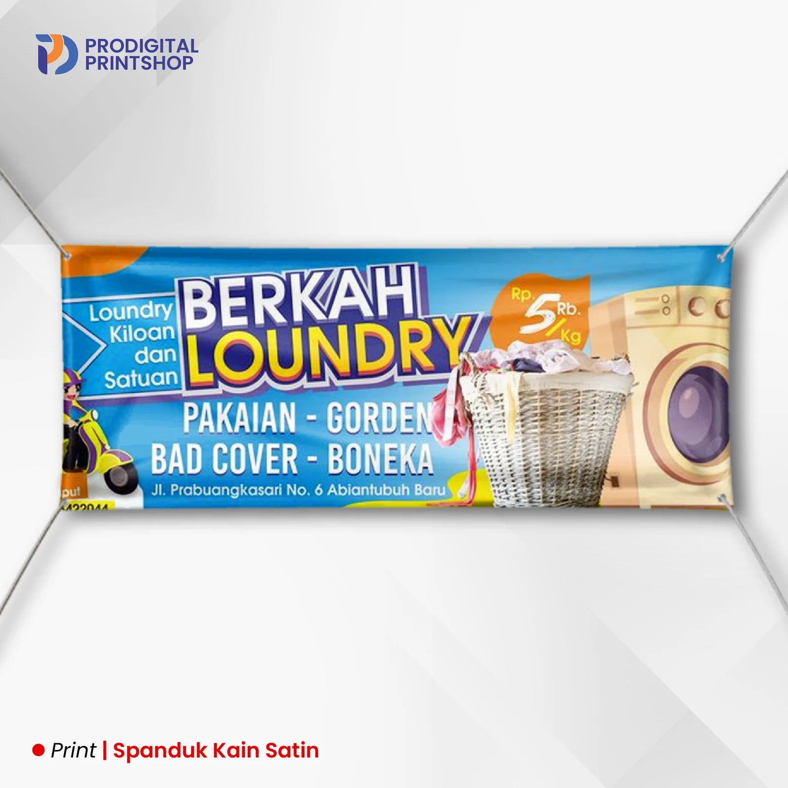 Spanduk Kain Satin