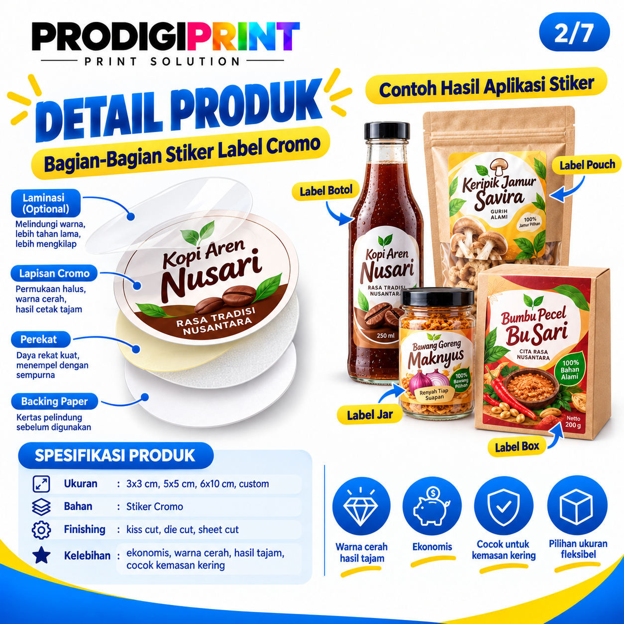 Print Stiker Label Cromo A3 — gambar 2 dari 7