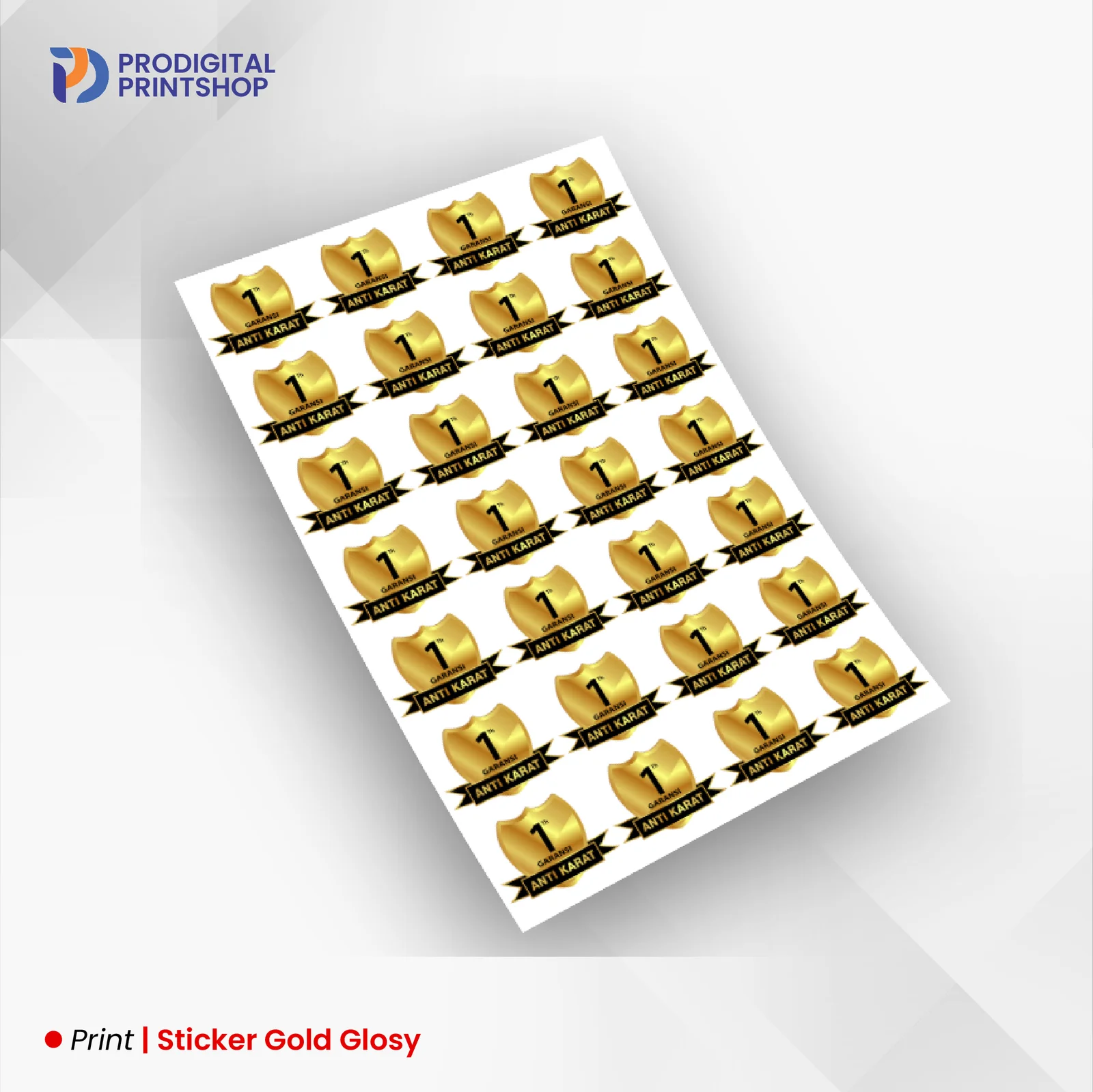 Sticker Gold Glossy