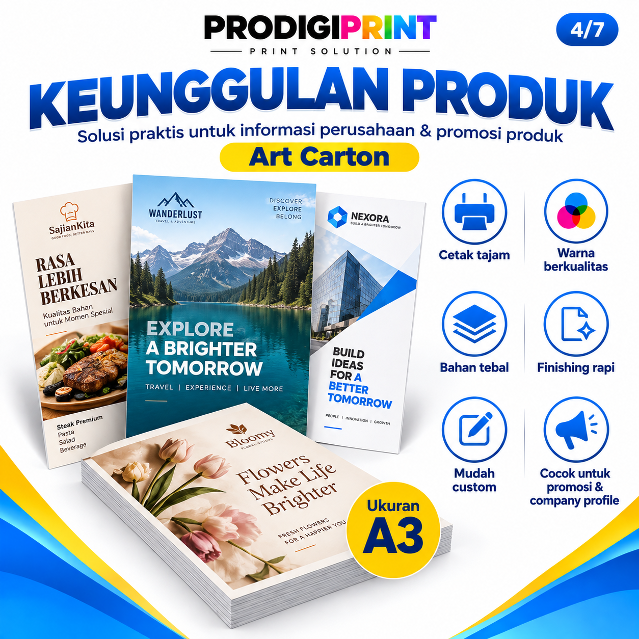 Print Warna Art Carton Perlembar A3 — gambar 2 dari 7
