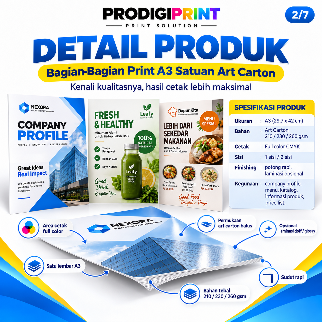 Print Warna Art Carton Perlembar A3 — gambar 5 dari 7