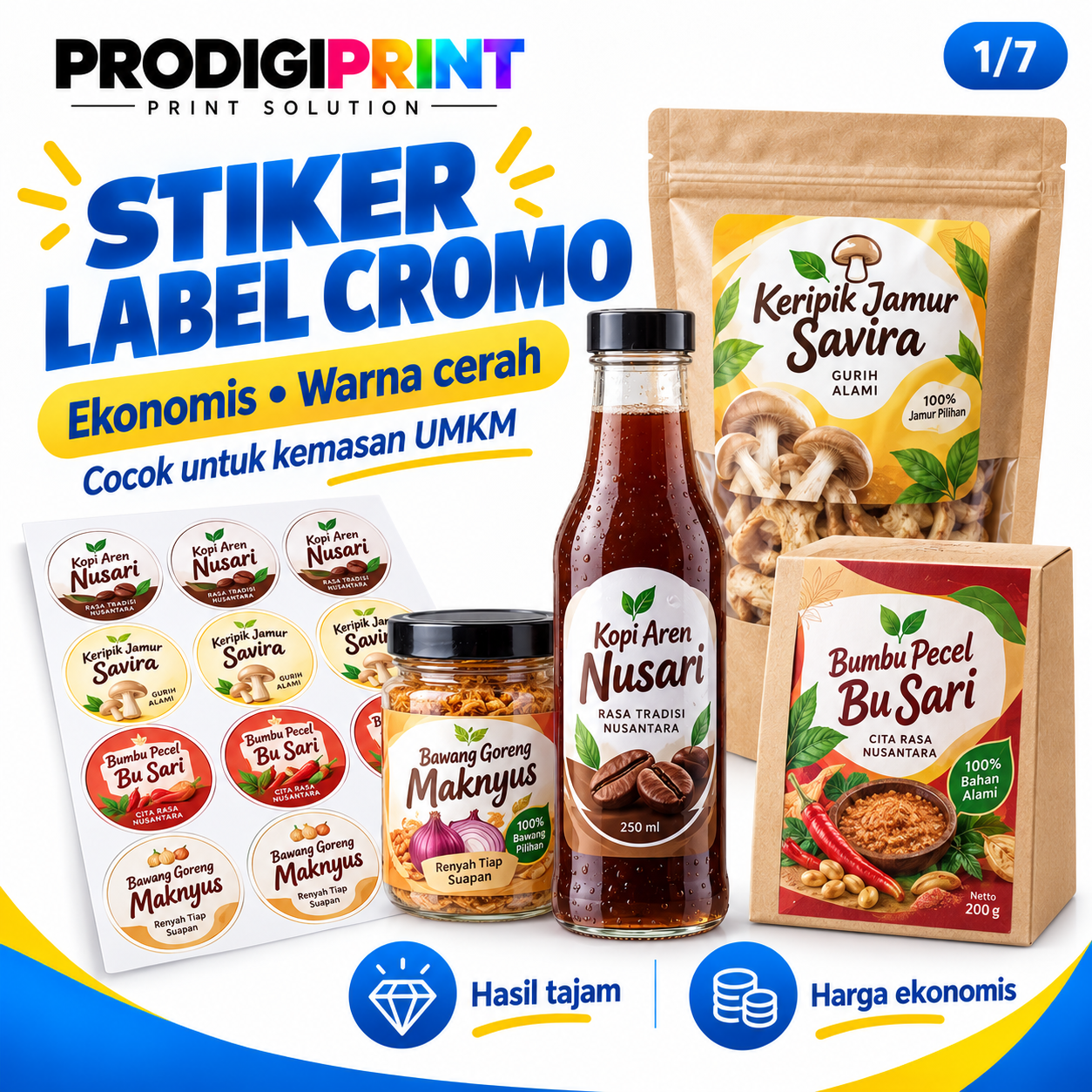 Print Stiker Label Cromo A3